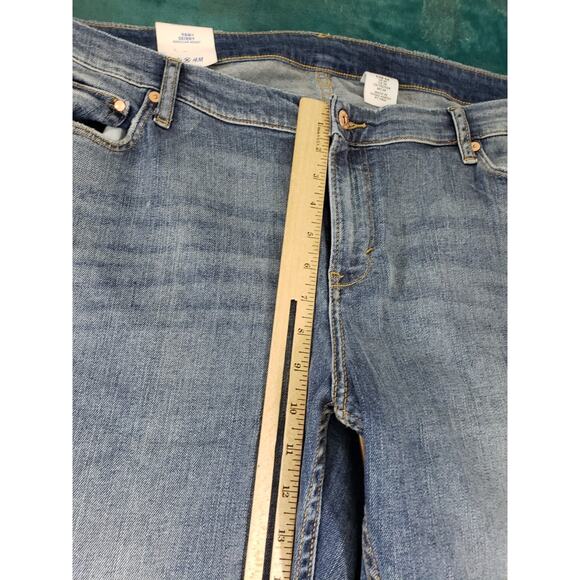 H&M Jeans Size 24 Womens Blue Stretch Pants Denim Mid Rise Ladies Skinny NWT - Picture 9 of 15